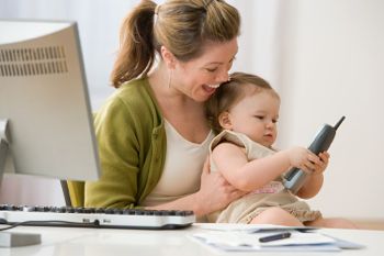 baby using a phone